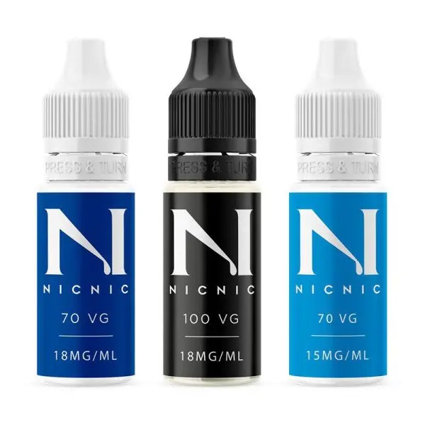 NicNic Nicotine Shots 10ml bottle in the 70/30 VG/PG blend.
