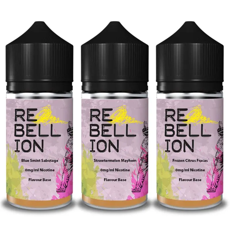 Rebellion 50ml Shortfill bottle in Blue Slush flavour.