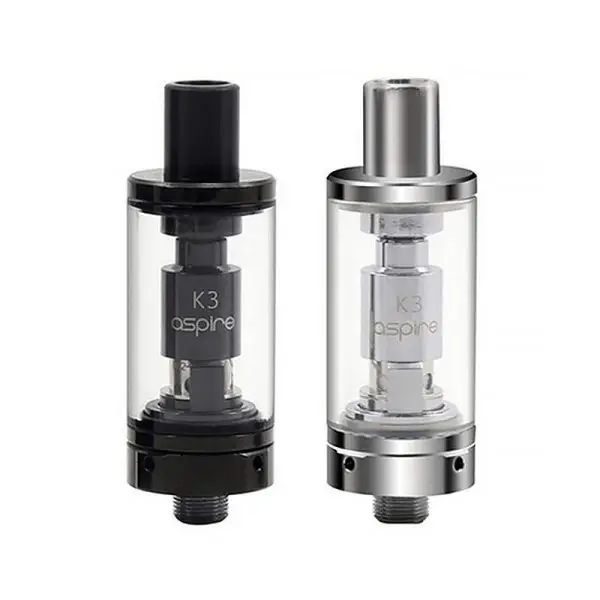 Aspire K3 Tank in Black with a pre-installed Nautilus coil.