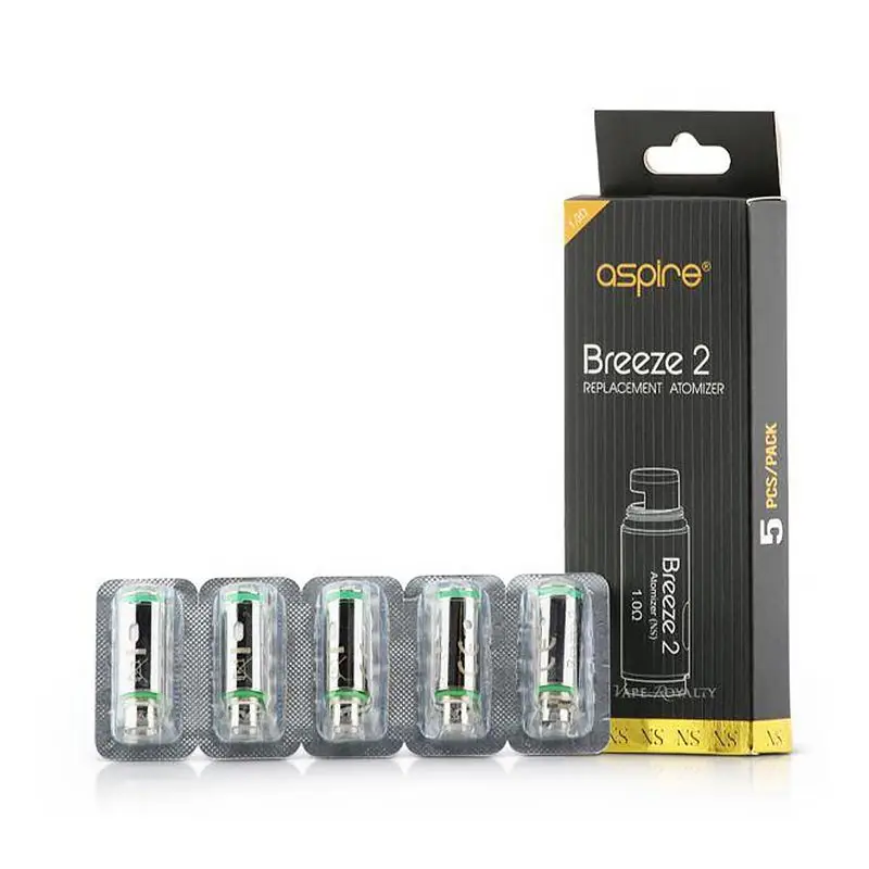 Aspire Breeze 2 Coils (5-Pack) in the 1.0ohm nicotine salt variant.