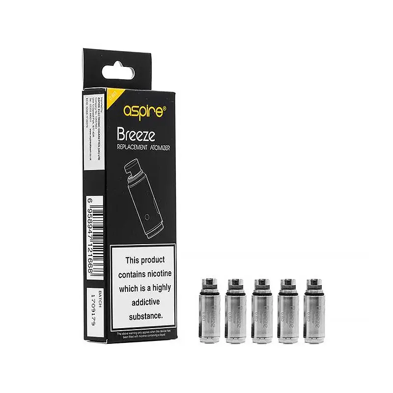 Aspire Breeze Coils (5-Pack) in the 0.6ohm resistance.