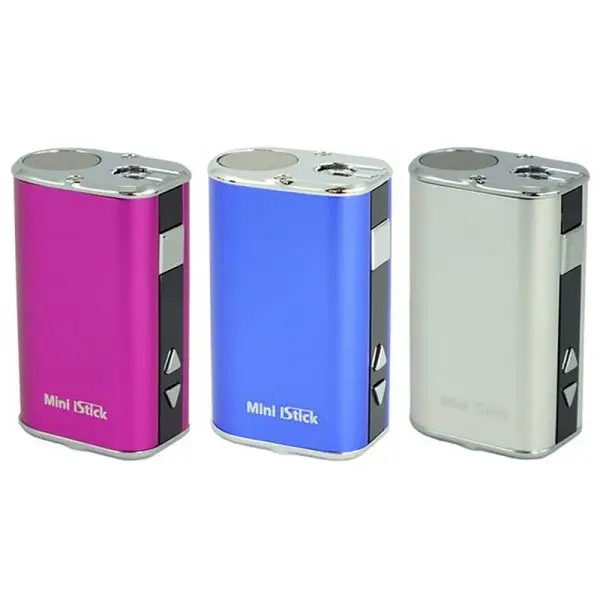 Eleaf Mini iStick 10w Mod in Pink showing the top-mounted display.