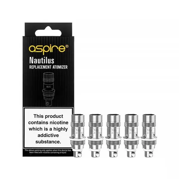 Aspire Nautilus Coils (5-Pack) showing the 1.8ohm BVC resistance.