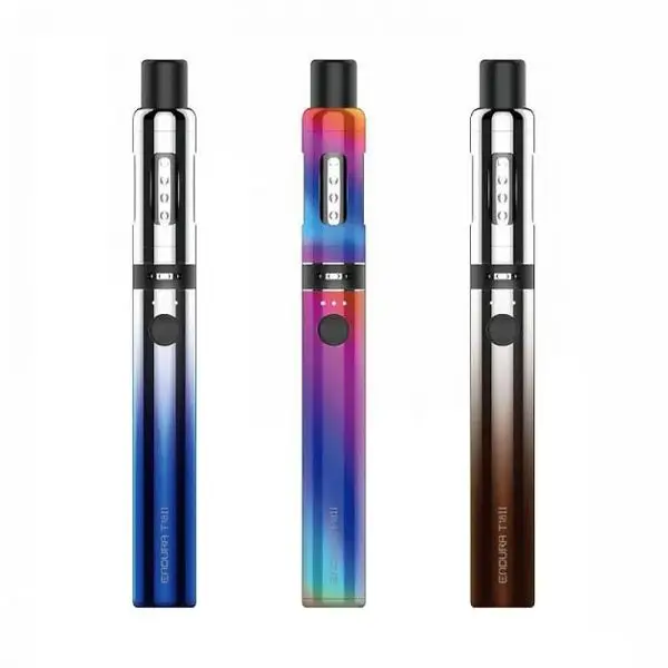 Innokin Endura T18-II Kit in Rainbow finish with the magnetic cap on the base.