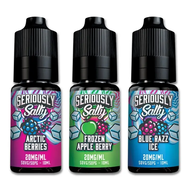 Seriously Salty 10ml Nic Salts bottle in the Berry Watermelon flavour.