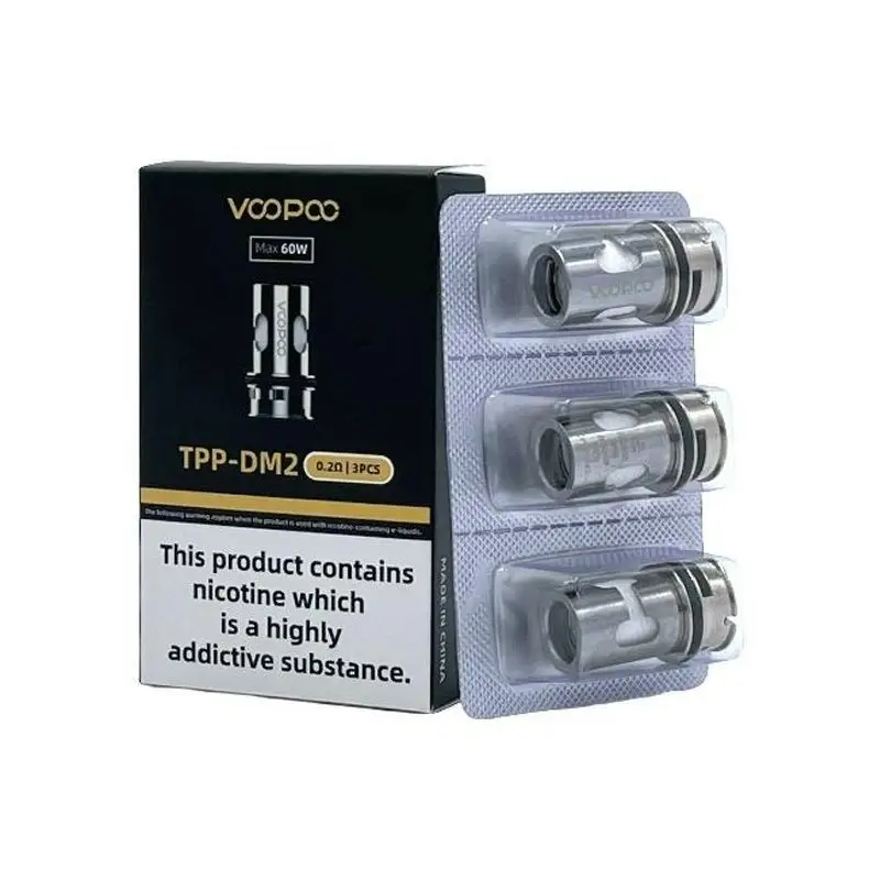 Voopoo TPP Coils (3-Pack) showing the DM1 and DM2 mesh options.