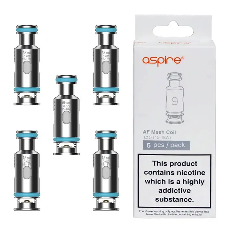 Aspire AF Mesh Coils in the 0.6ohm resistance showing the mesh internal structure.