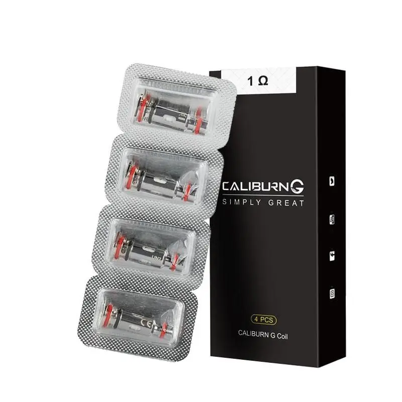 Uwell Caliburn G Coils 1.0 ohm (4 Pack) showing the vertical coil structure.