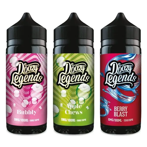 Doozy Legends 100ml Shortfill bottle in the Liquid Gold flavor.