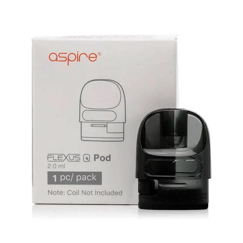 Aspire Flexus Q Replacement Pod showing the 2ml clear tank and coil port.