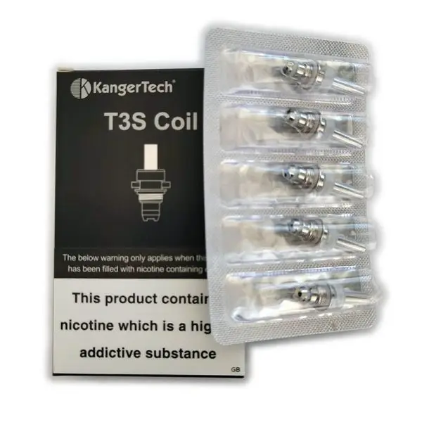 Kangertech T3S Coils (5-pack) showing the base and chimney.
