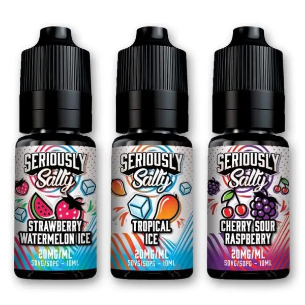 Seriously FUSIONZ Nic Salts 10ml bottle in Tropical Ice Blast.