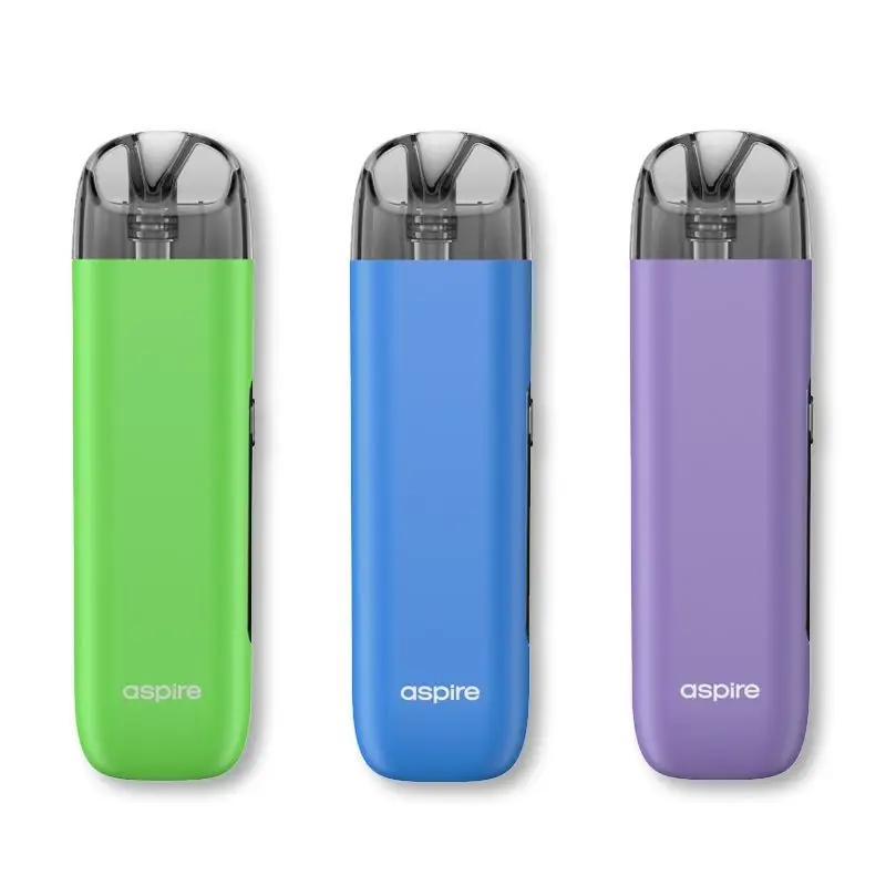 Aspire Minican 3 Pro Kit in White showing the OLED display.