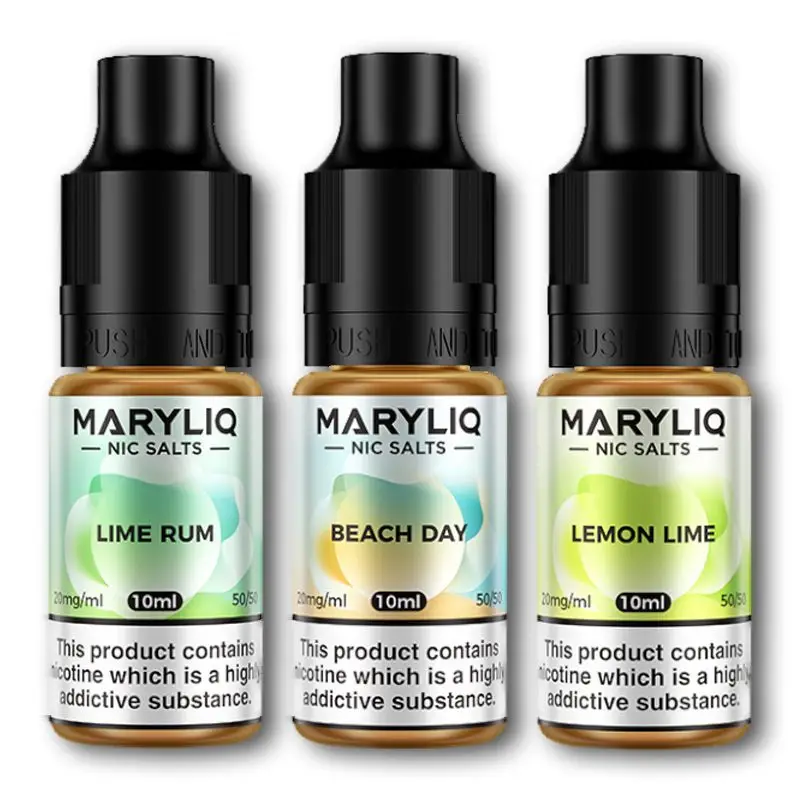 MaryLiq Nic Salts in Triple Mango 10ml bottle.