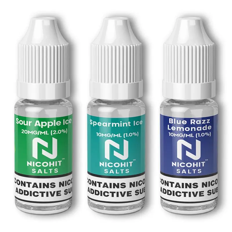 Nicohit 10ml Salts in the Raspberry Sorbet flavor.