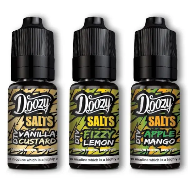 Doozy 10ml Salts. Crafted with high-quality nicotine salts, these liquids deliver an incredibly smooth inhale and near-instant craving relief