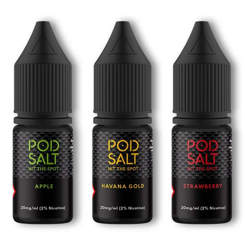 Pod Salt Salts bottle in the Mixed Berries flavour.