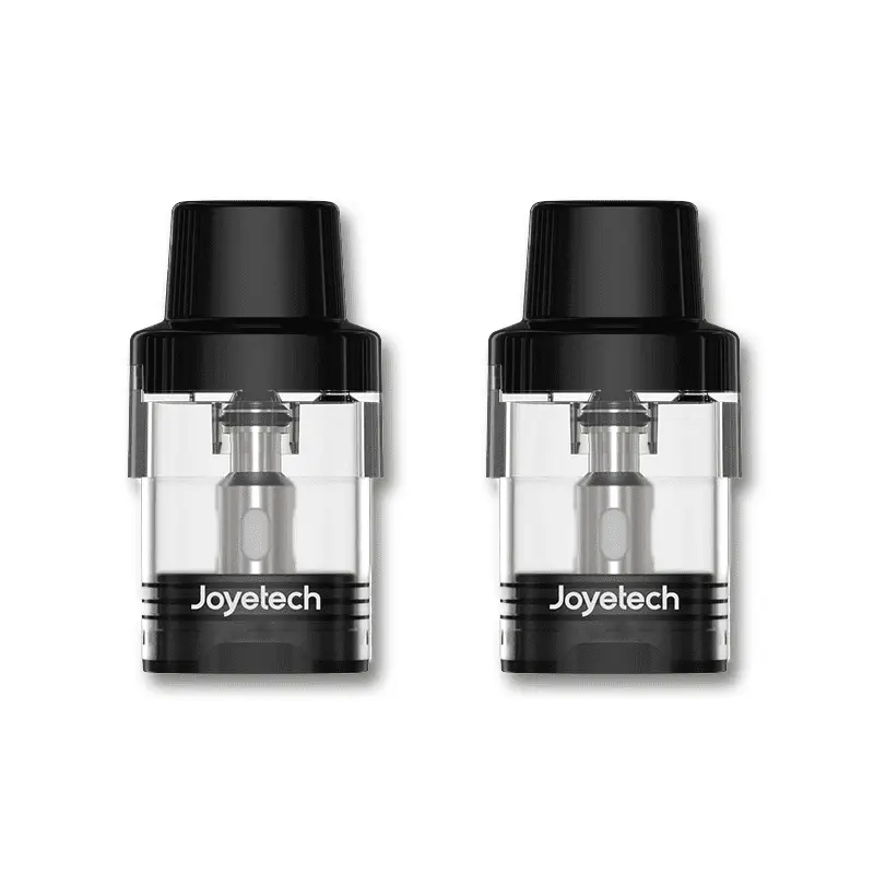 Joyetech EVIO M Pro Replacement Pods showing the sliding top-fill cap and internal mesh coil.