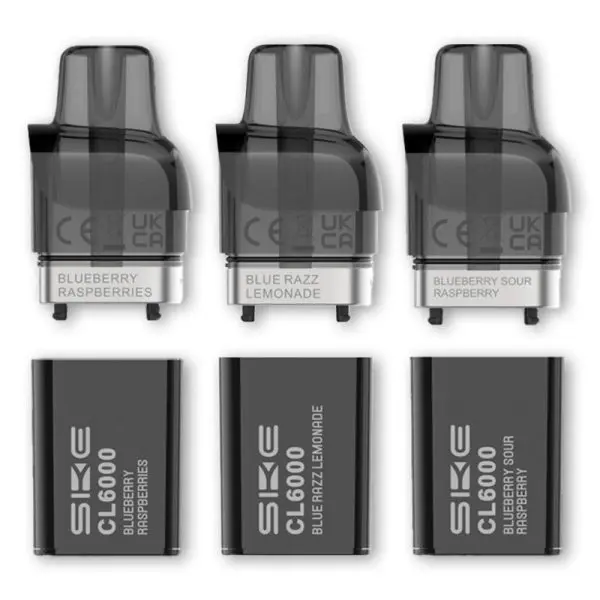 SKE Crystal CL6000 Prefilled Vape Pods 12ml for the SKE CL6000 kit.