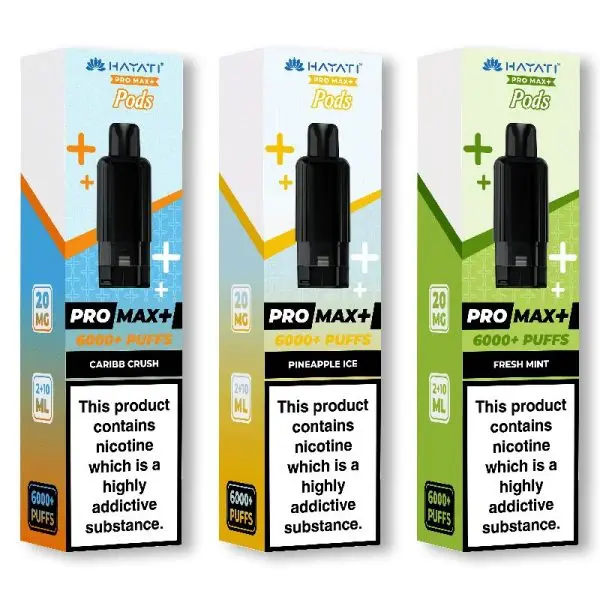 Hayati Pro Max Plus Prefilled Pods. Keep the legendary Hayati taste alive with the Hayati Pro Max Plus Replacement Pods.