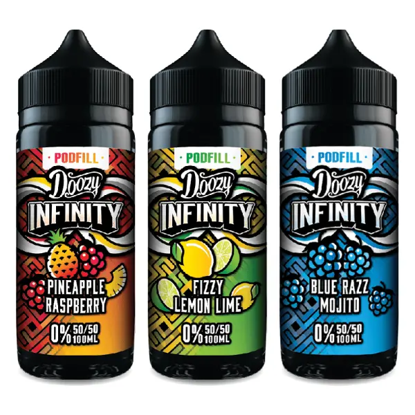 Doozy Infinity Pod Fill. It’s the most cost-effective way to enjoy premium Doozy flavours without buying multiple 10ml bottles.