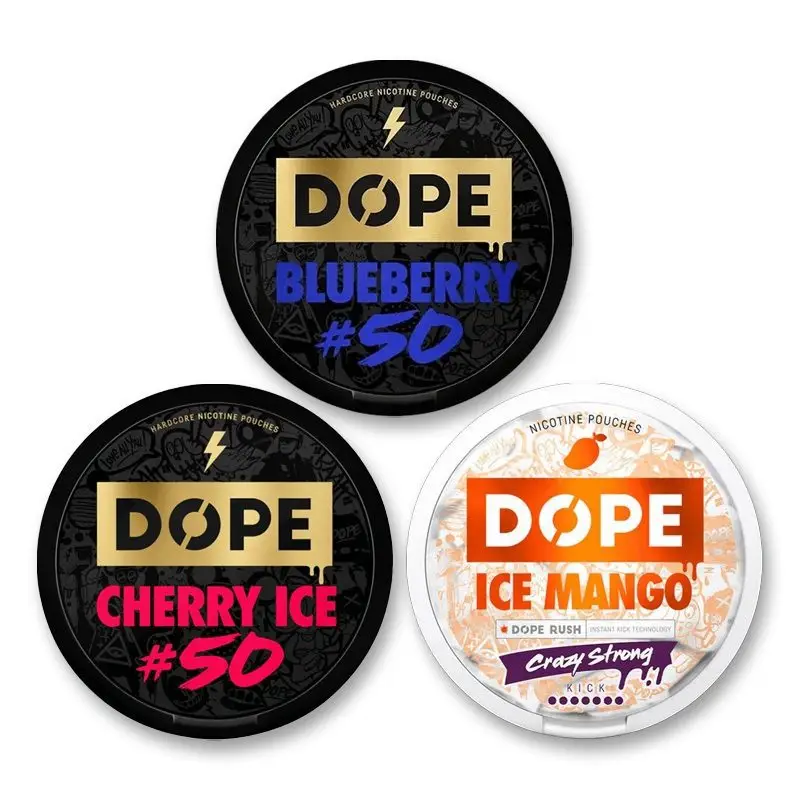 Dope Nicotine Pouches Freeze 16mg tin.