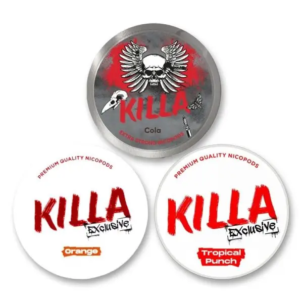Killa Nicotine Pouches Cold Mint tin.