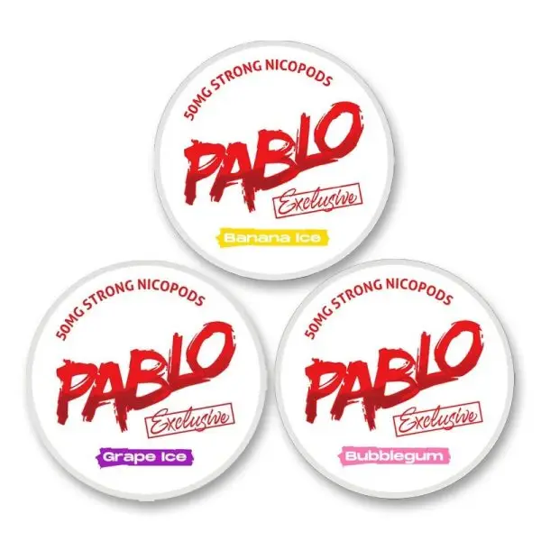 Pablo Nicotine Pouches original "Pablo Ice Cold" tin.