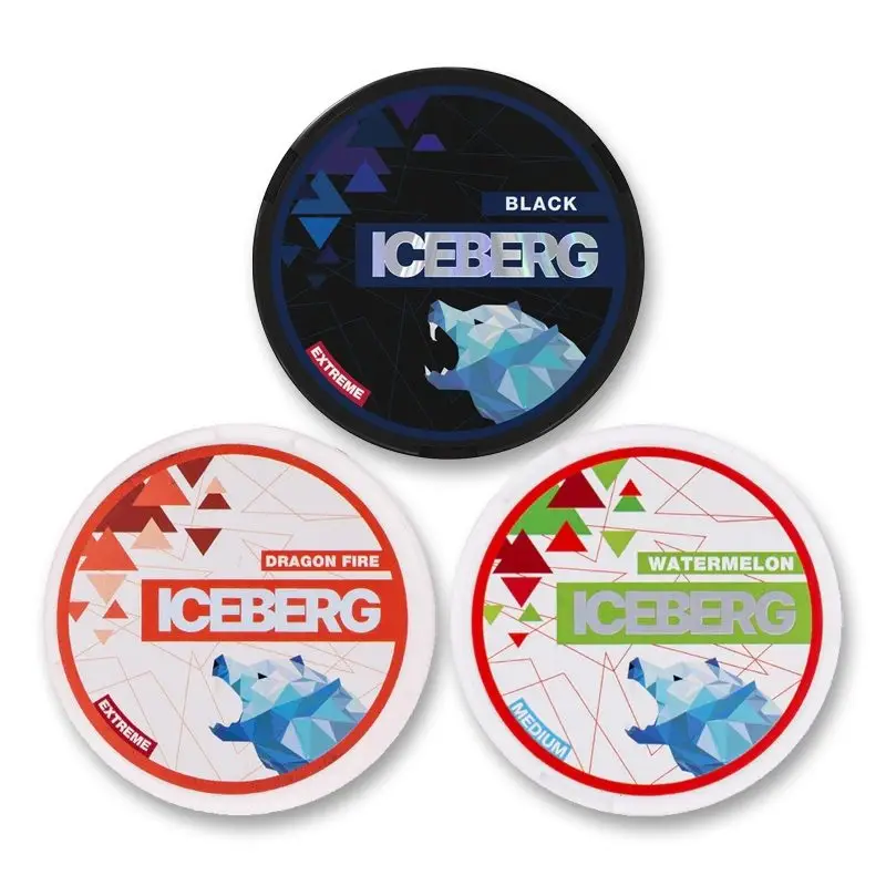 Iceberg Nicotine Pouches can in Ninja Orange flavour.