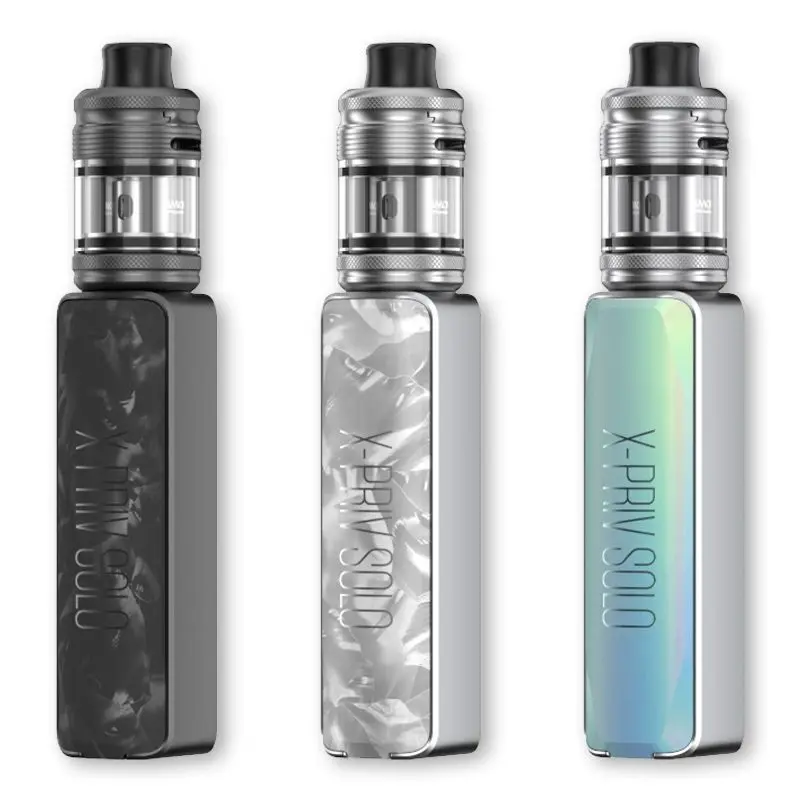 The complete SMOK X-Priv Solo Vape Kit 80W showing the compact mod attached to the 2ml TF-D Subtank, highlighting its top airflow feature.