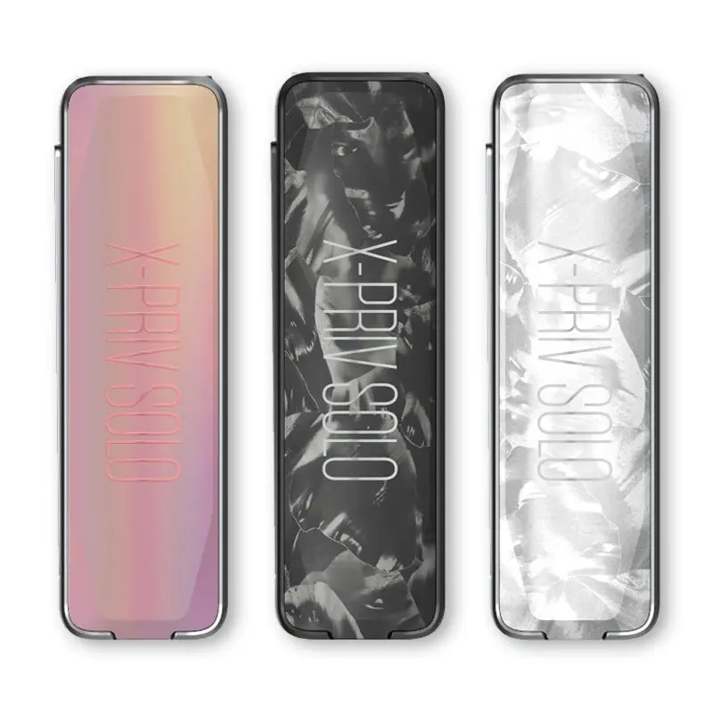 The compact SMOK X-Priv Solo Vape Mod 80W in Black Shell finish, showcasing the large side fire key and the vibrant TFT touchscreen display.